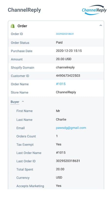 ChannelReply’s Shopify App for Re:amaze